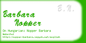 barbara nopper business card
